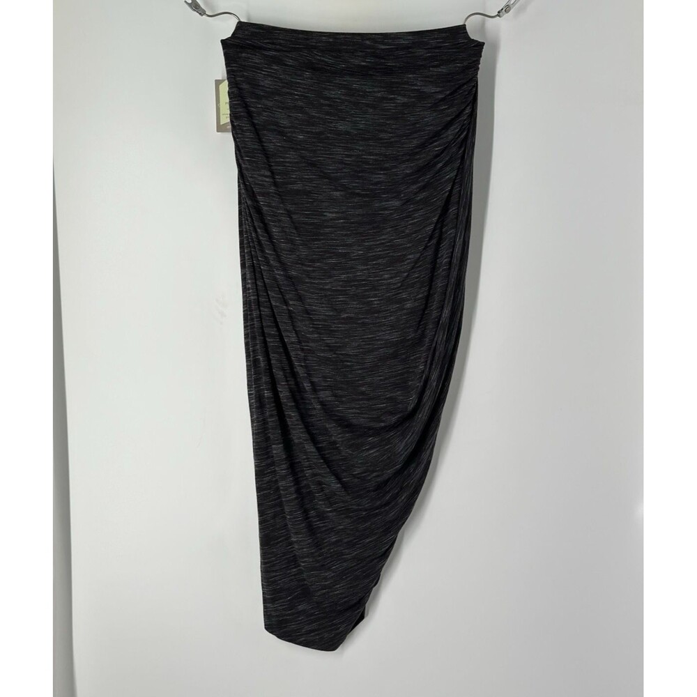 Anthropologie Saturday Sunday Nona Black Pattern Drape Skirt M NWT M stretchy - Picture 12 of 13